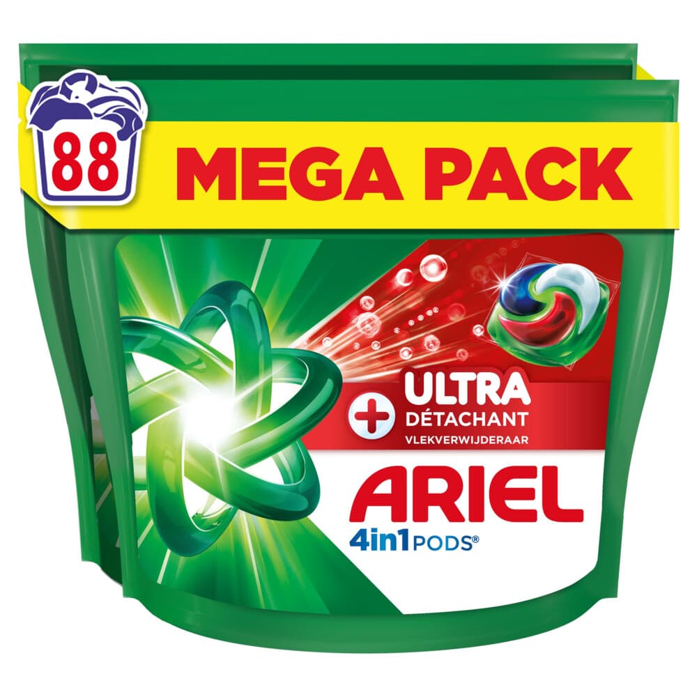 Ariel 4in1 Wasmiddel Pods Ultra Vlekverwijderaar 88 stuks