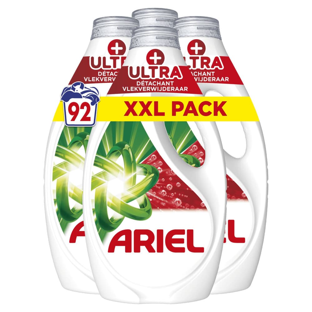 Ariel Vloeibaar Wasmiddel + Ultra Vlekverwijderaar 92 Wasbeurten 4140 ml