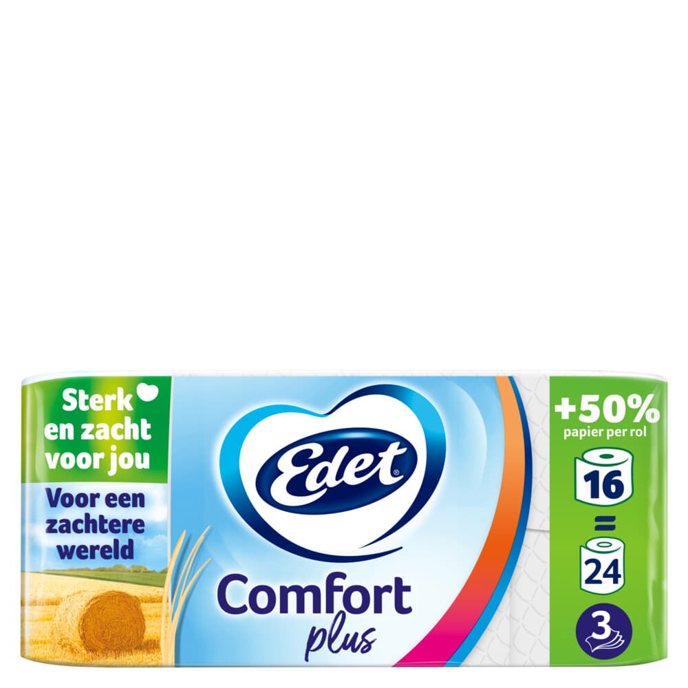 Edet Comfort Plus Toiletpapier 3 Laags 16 stuks