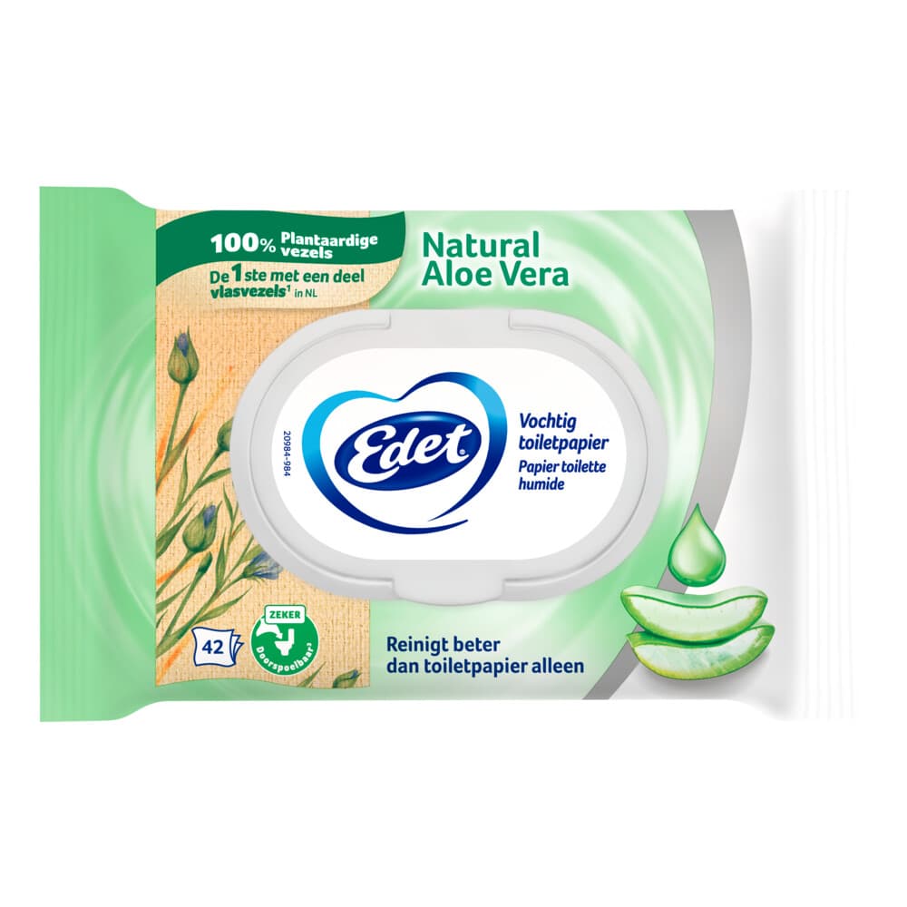 Edet Aloe Vera Vochtig Toiletpapier 42 stuks