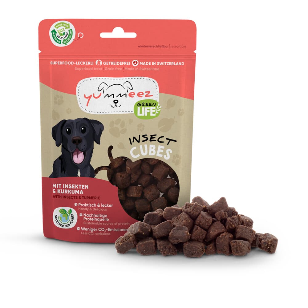 Yummeez Green Life Cubes Hondensnack Insecten 100 gr