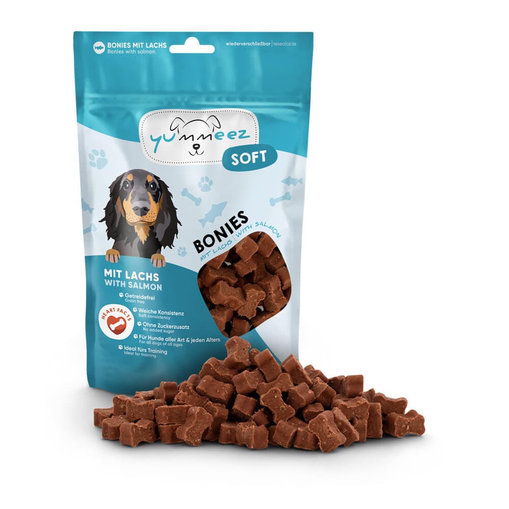 10x Yummeez Soft Bonies Hondensnack Zalm 165 gr