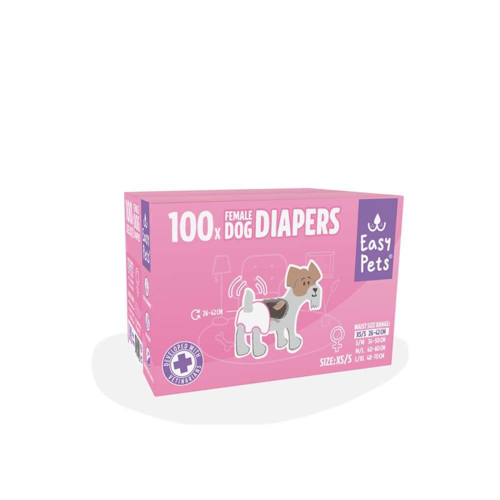 EasyPets Hondenluiers Teef XS/S 100 stuks