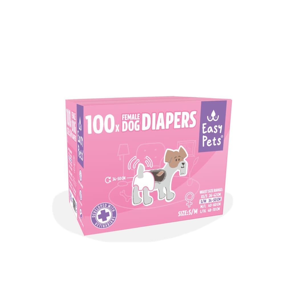 EasyPets Hondenluiers Teef S/M 100 stuks