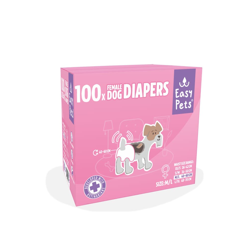 EasyPets Hondenluiers Teef M/L 100 stuks