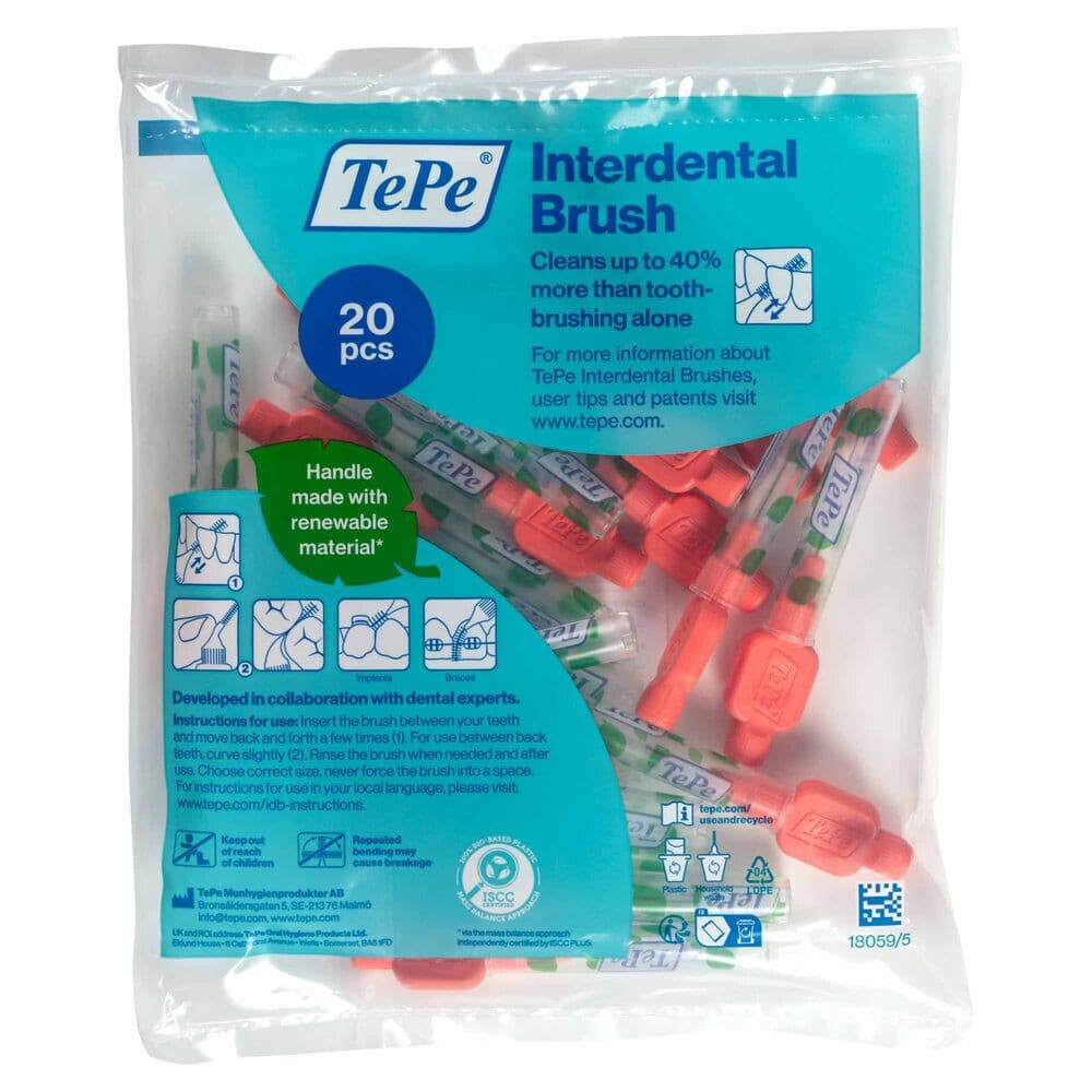 TePe Interdentale Ragers Extra Soft 0,5 mm Maat 2 Rood 20 stuks