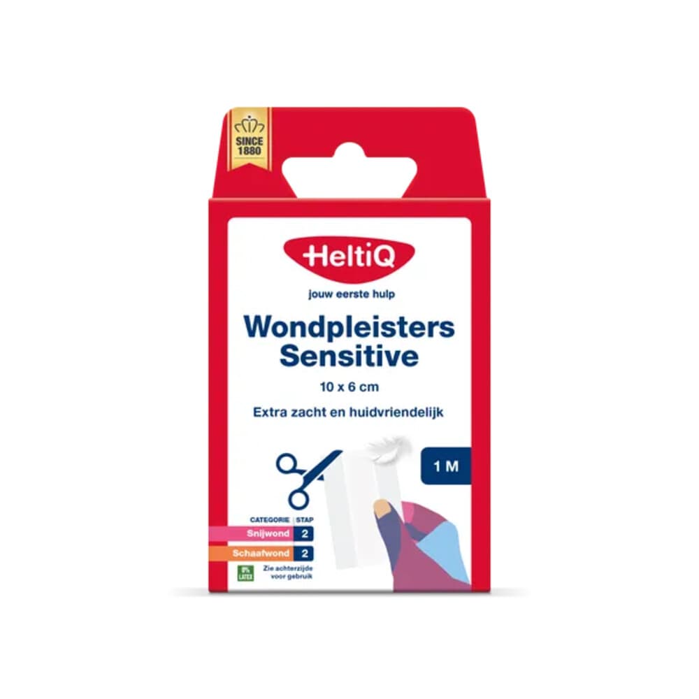 HeltiQ Wondpleisters Sensitive 10x6 cm