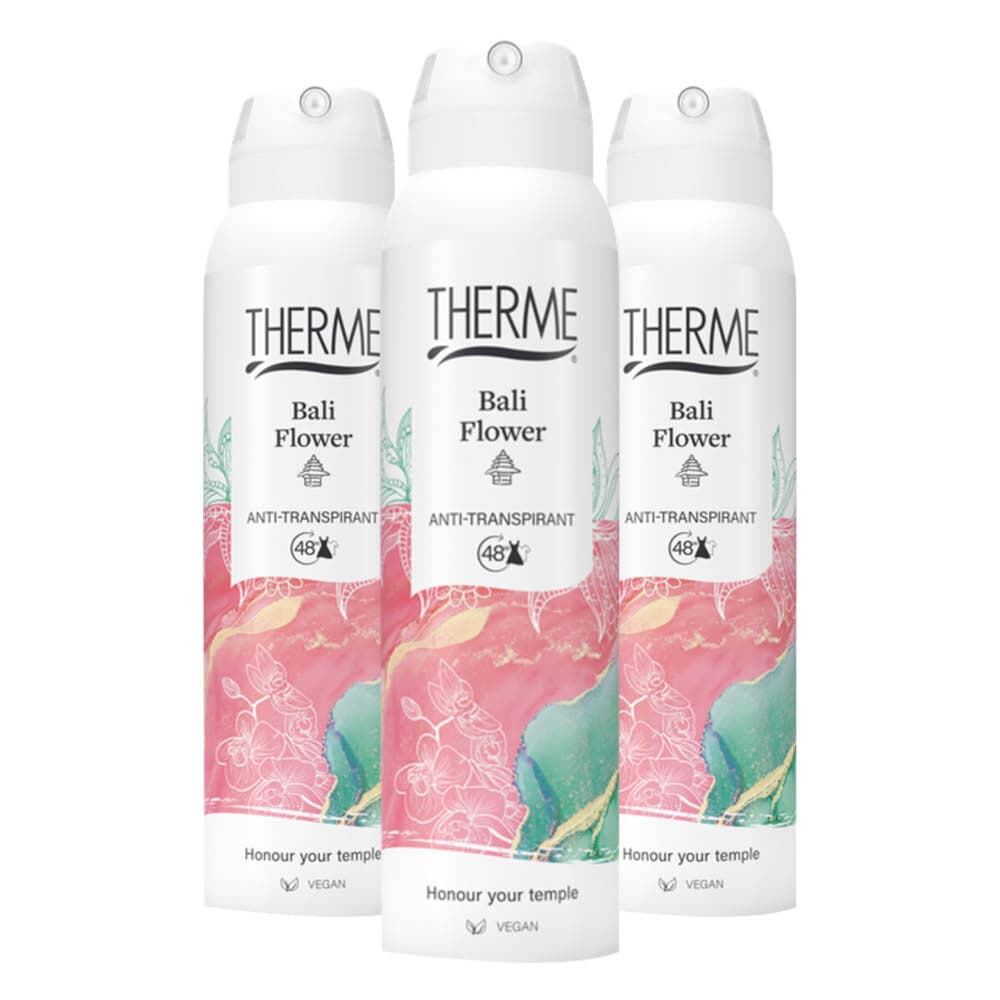 3x Therme Anti-Transpirant Bali Flower 150 ml