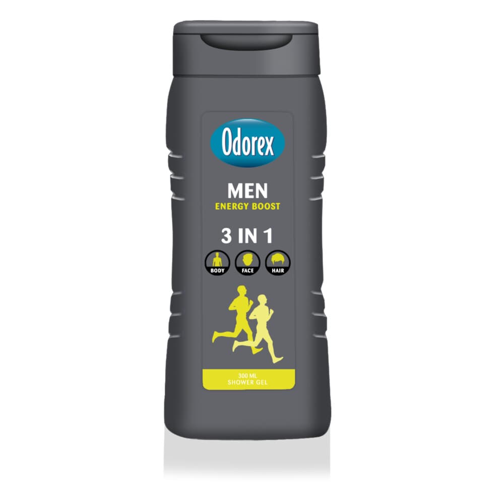 3x Odorex Douchegel For Men 3-in-1 Energy Boost 300 ml