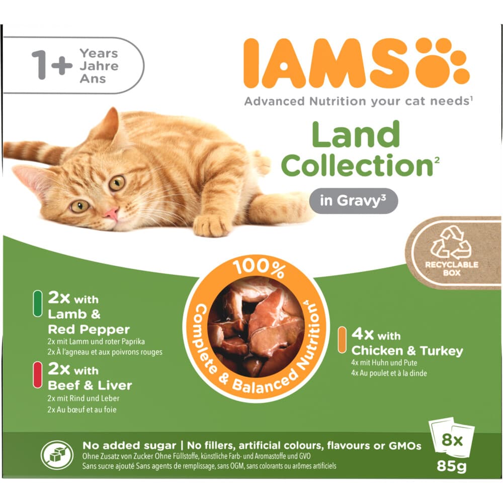 IAMS Delights Adult Land Gravy Multipack 8 x 85 gr
