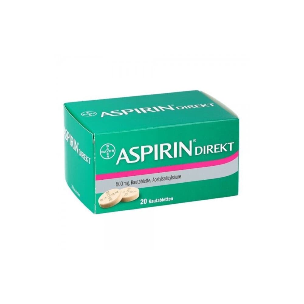2x Aspirine Direkt 500 mg Kauwtabletten 20 tabletten