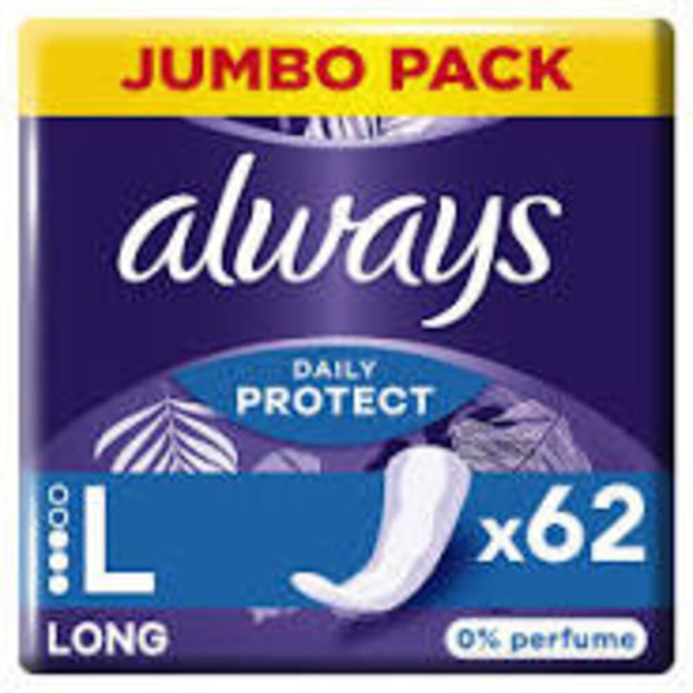 4x Always Protect Panty Liners Long 62 stuks