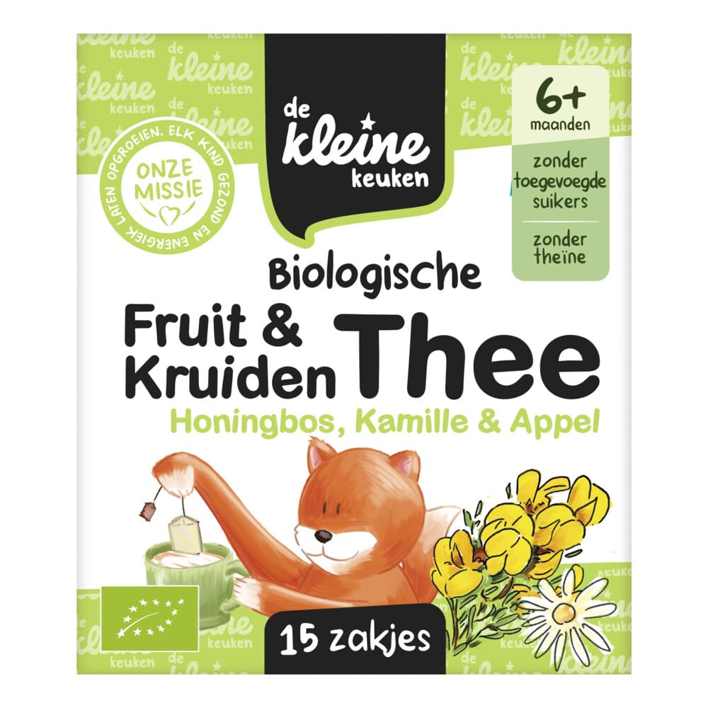de Kleine Keuken Bio Thee 6+m Honingbos Kamille Appel 19,5 gr