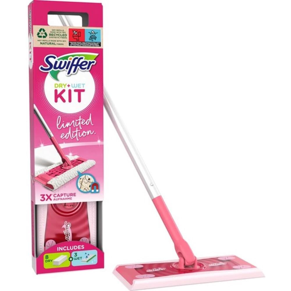 Swiffer Vloerreiniger Starterskit 1 Dweil + 8 Droge + 3 Vochtige Vloerdoekjes Limited Edition 1 set