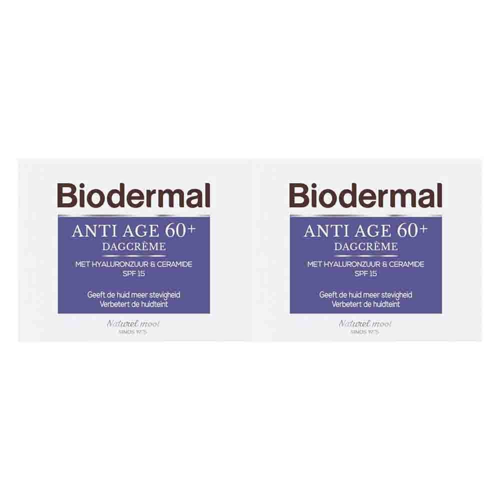 2x Biodermal Dagcrème Anti-Age 60+ 50 ml