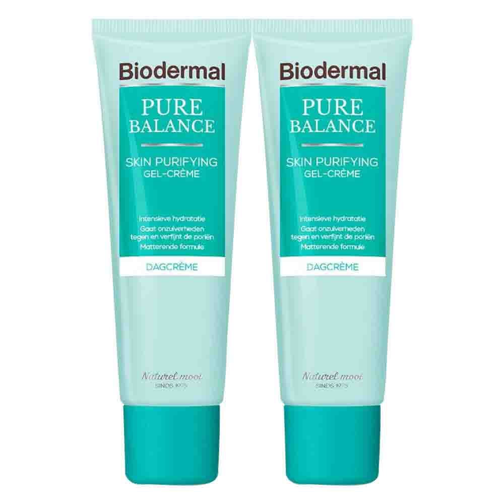2x Biodermal Pure Balance Dagcrème Skin Purifying 50 ml