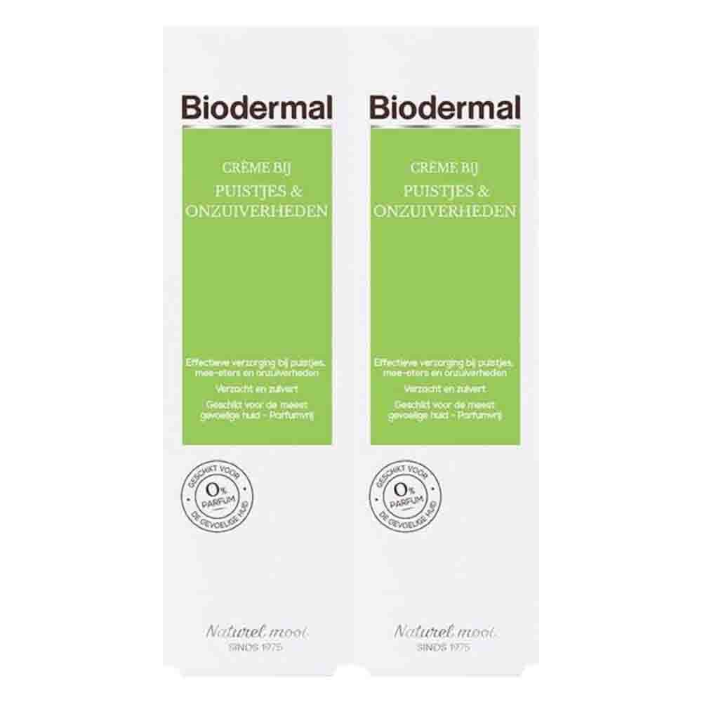 2x Biodermal Crème bij Puistjes&Onzuiverheden 30 ml