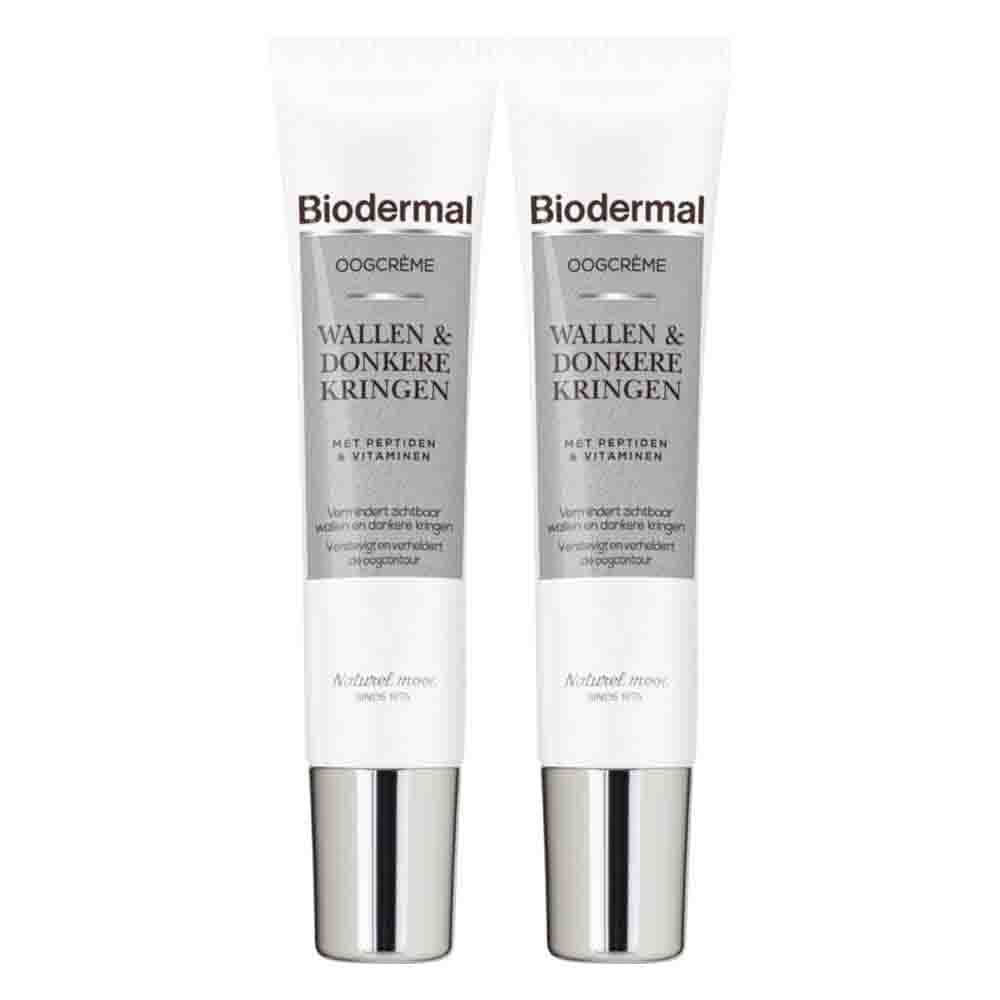 2x Biodermal Oogcrème Wallen&Donkere Kringen 15 ml