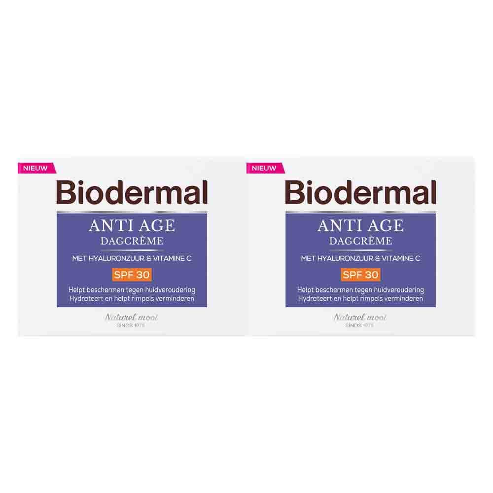 2x Biodermal Dagcrème Anti Age SPF30 50 ml