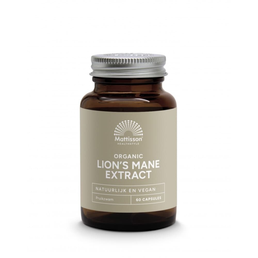 Gratis Verzending: Mattisson Biologische Lion's Mane Extract 500mg 60 capsules