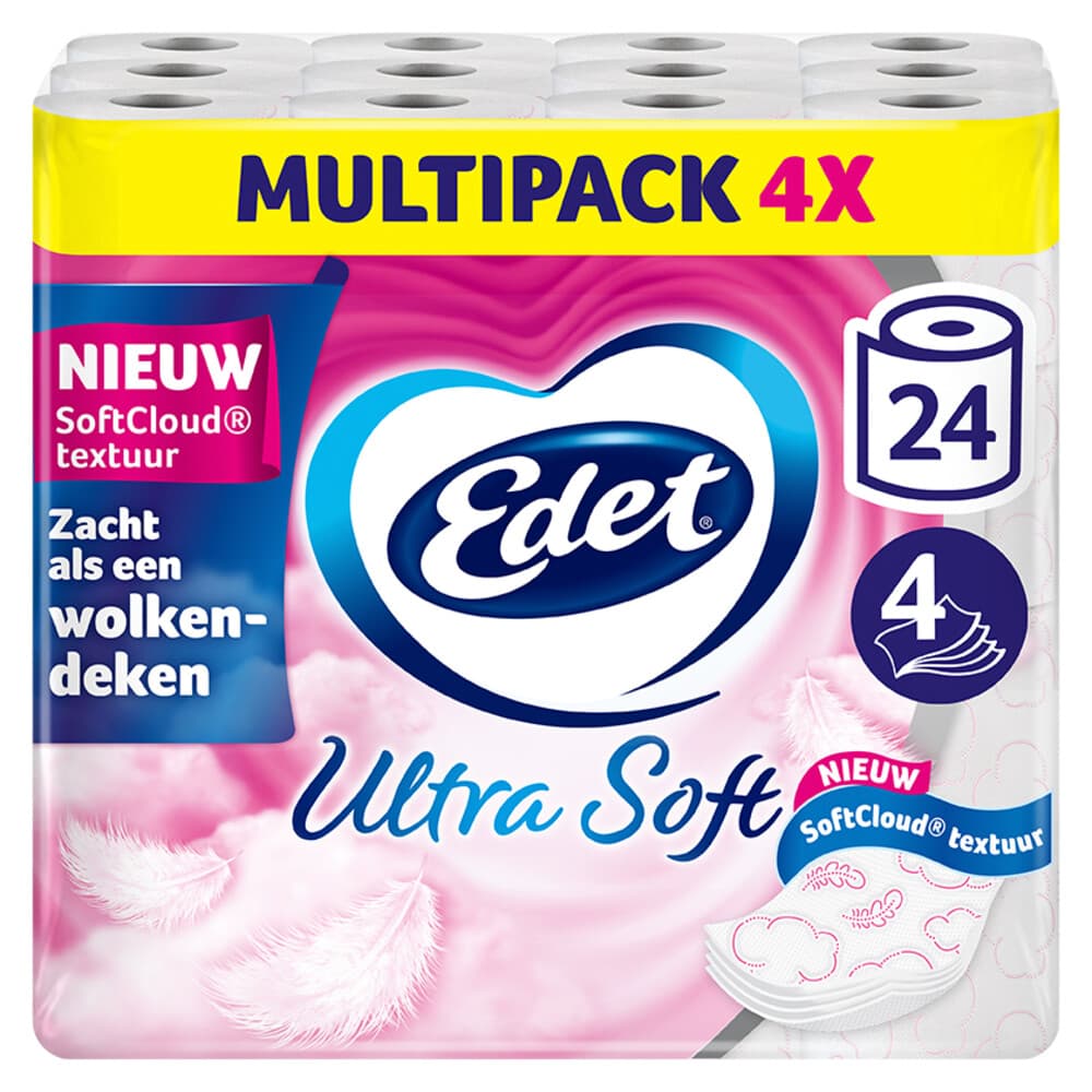4x Edet Ultra Soft Toiletpapier 4 Laags 6 stuks