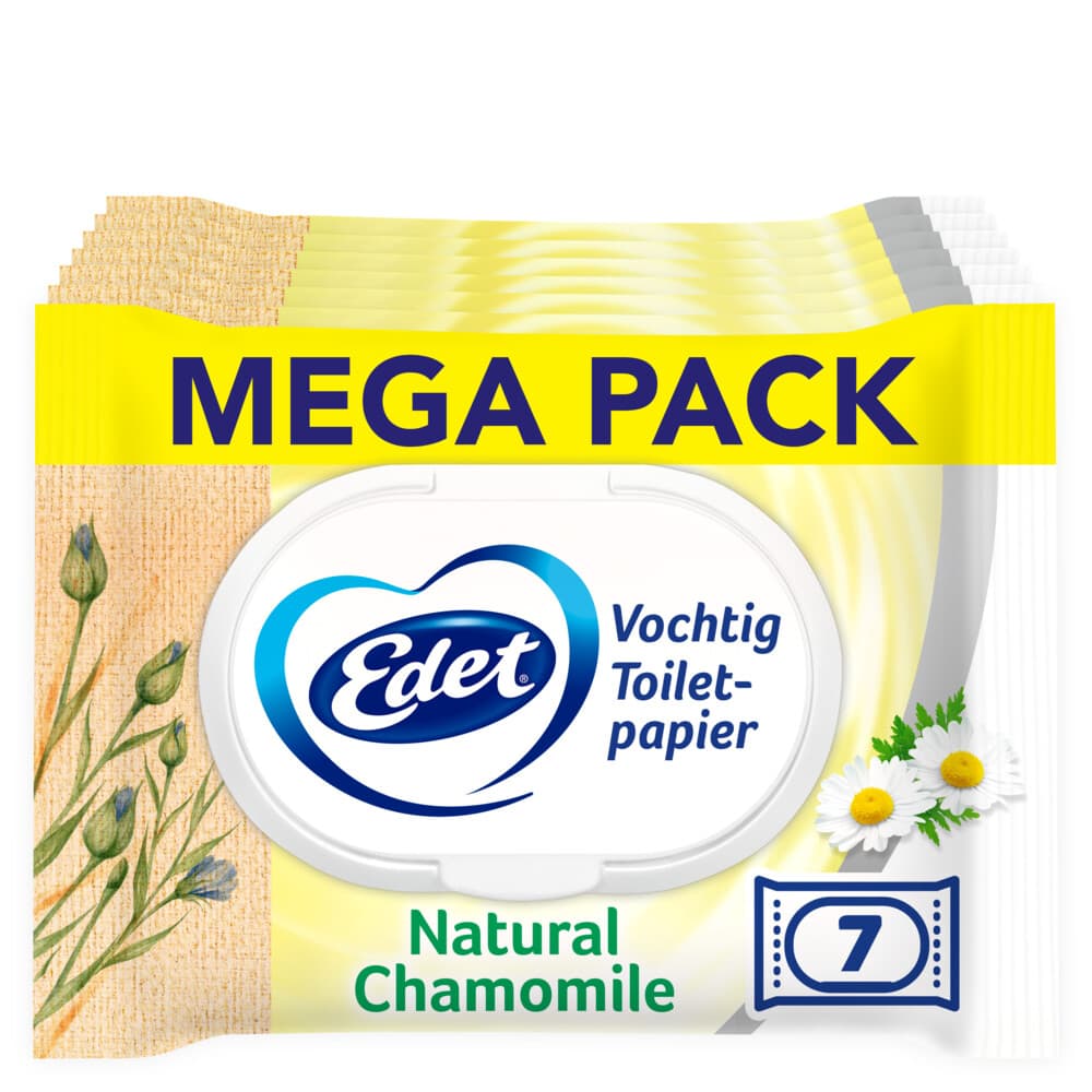 7x Edet Kamille Vochtige Toiletpapier 42 stuks