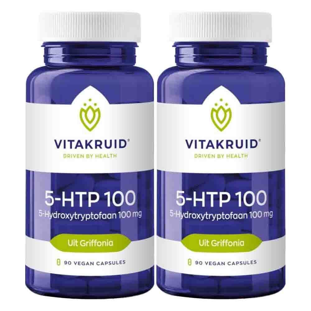 Gratis Verzending: 2x Vitakruid 5-HTP 100mg 90 capsules