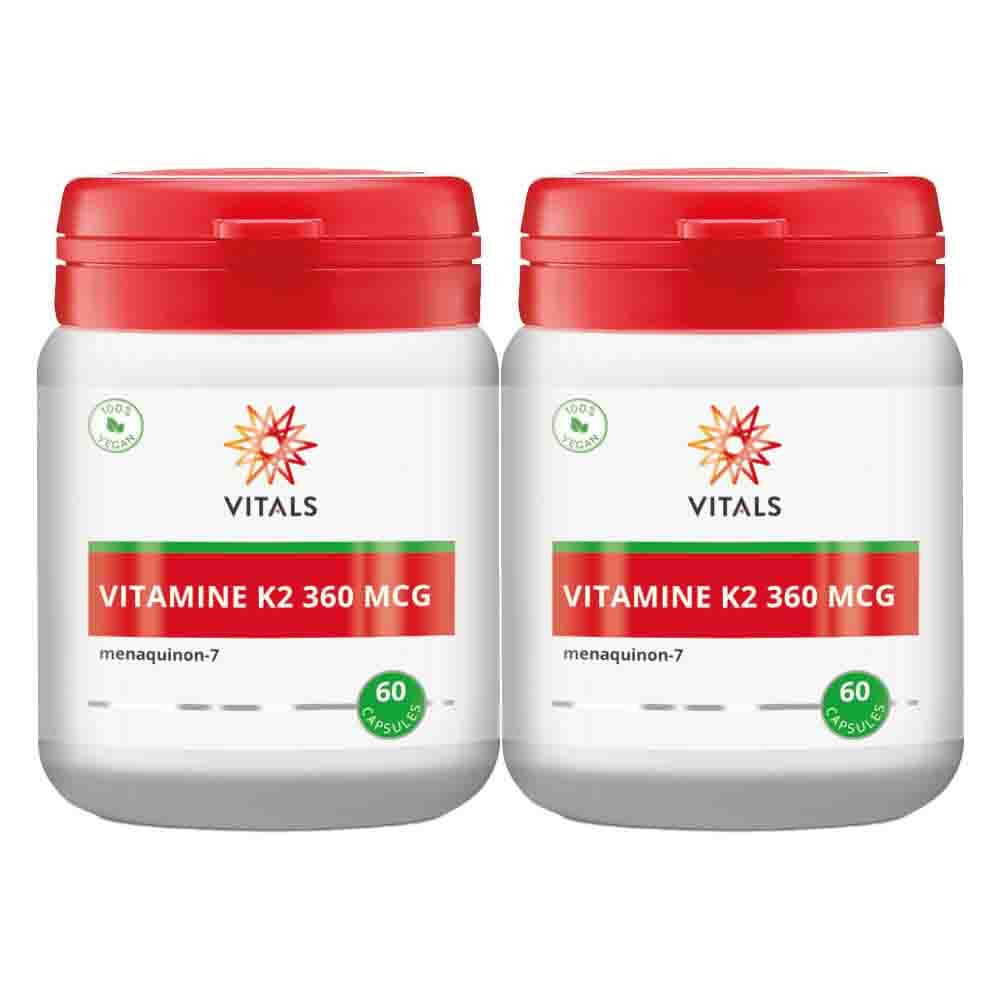 Gratis Verzending: 2x Vitals Vitamine K2 360mcg 60 capsules