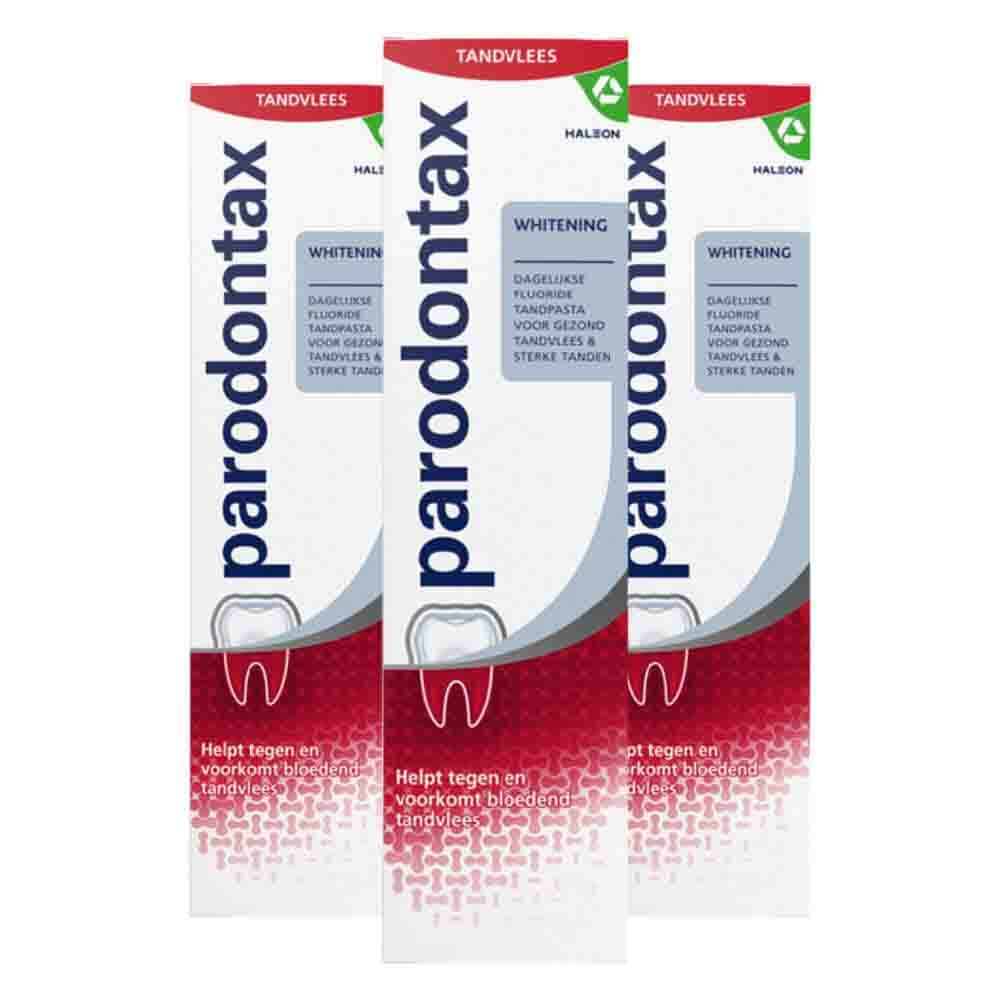 3x Parodontax Tandpasta bij Bloedend Tandvlees Whitening 75 ml