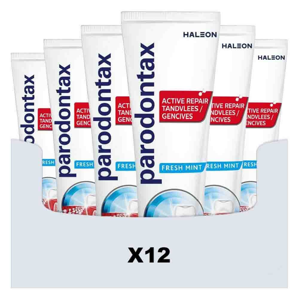 12x Parodontax Tandpasta Active Repair Tandvlees Fresh Mint 75 ml