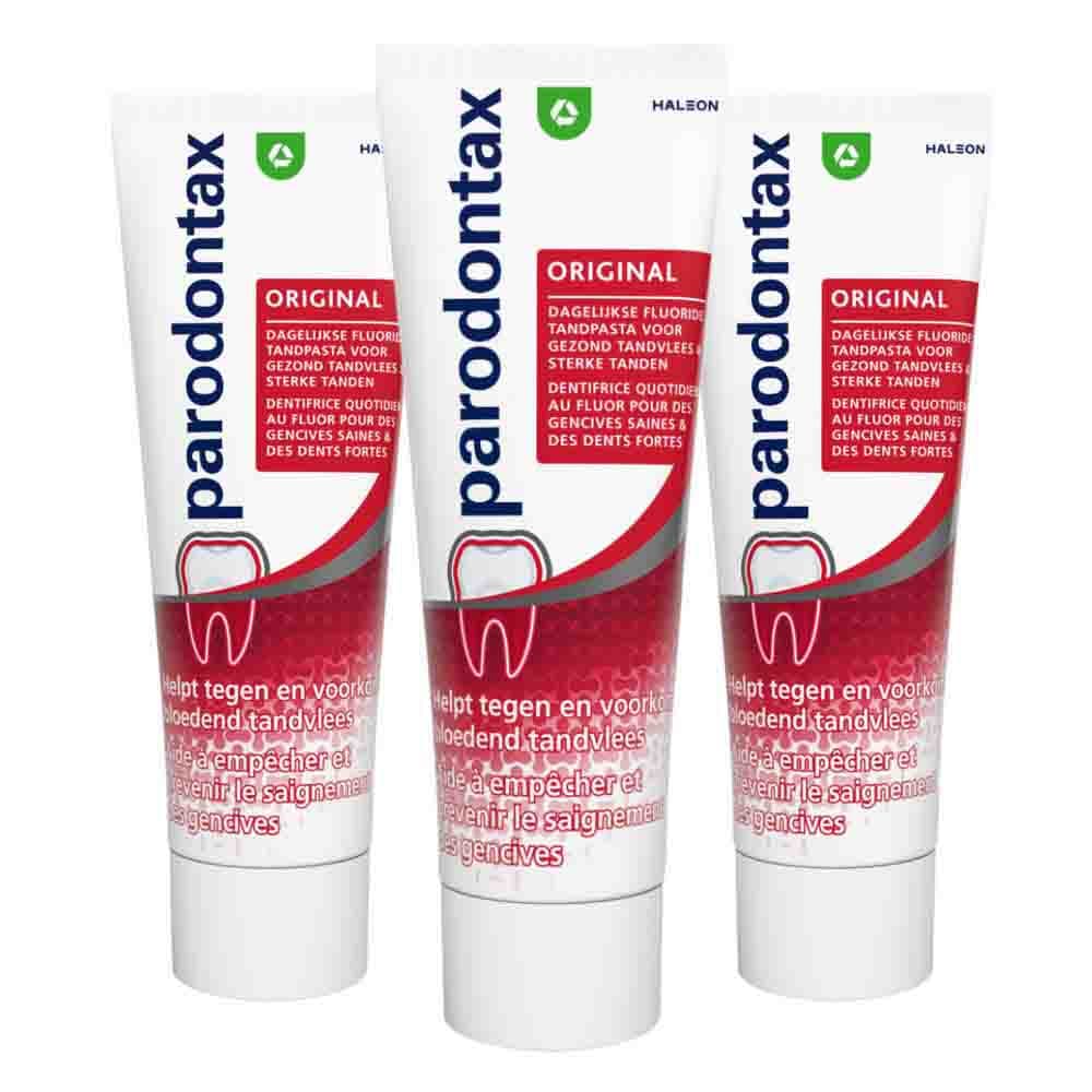 3x Parodontax Tandpasta bij Bloedend Tandvlees Original 75 ml