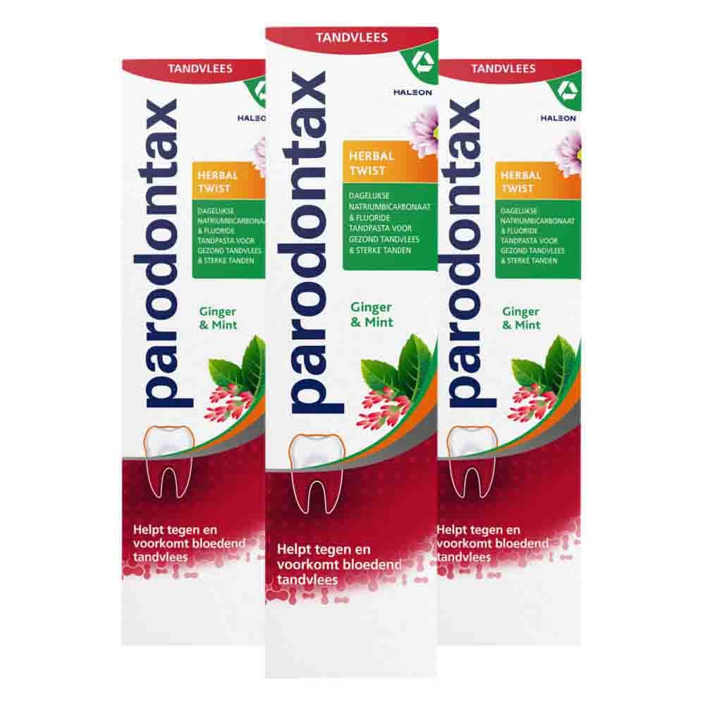 3x Parodontax Tandpasta Herbal Twist 75 ml
