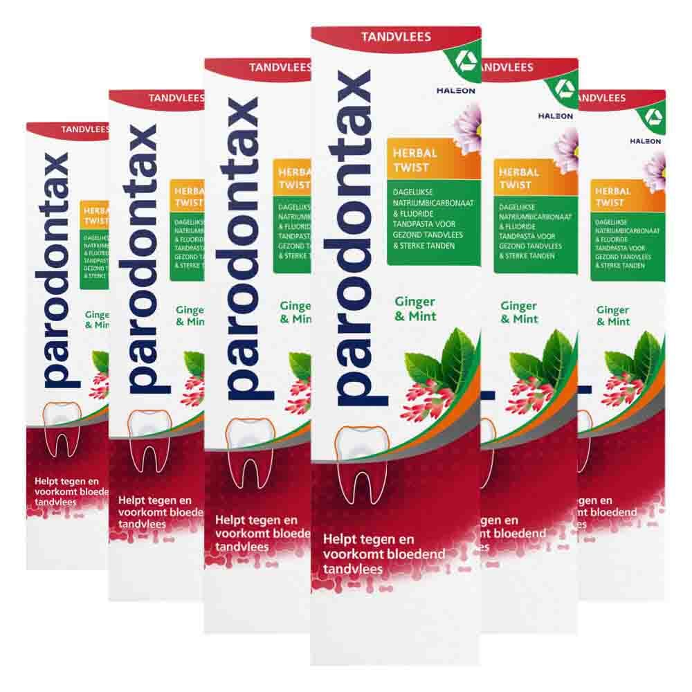 6x Parodontax Tandpasta Herbal Twist 75 ml