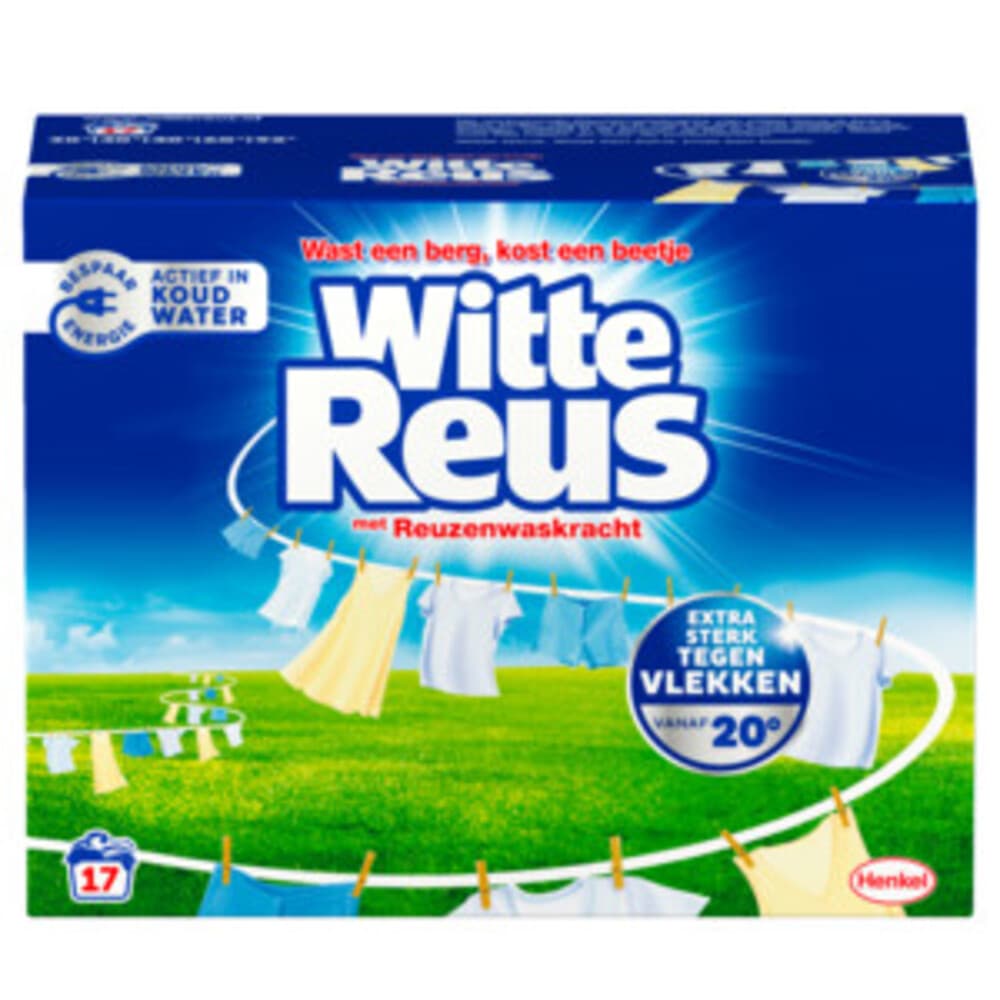 2+1 gratis: Witte Reus Wasmiddel Poeder 17 Wasbeurten 850 gr