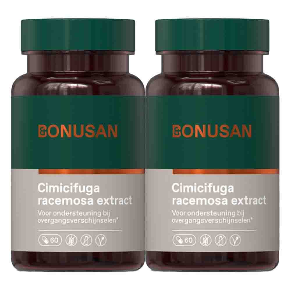 Gratis Verzending: 2x Bonusan Cimicifuga Racemosa Extract 60 capsules