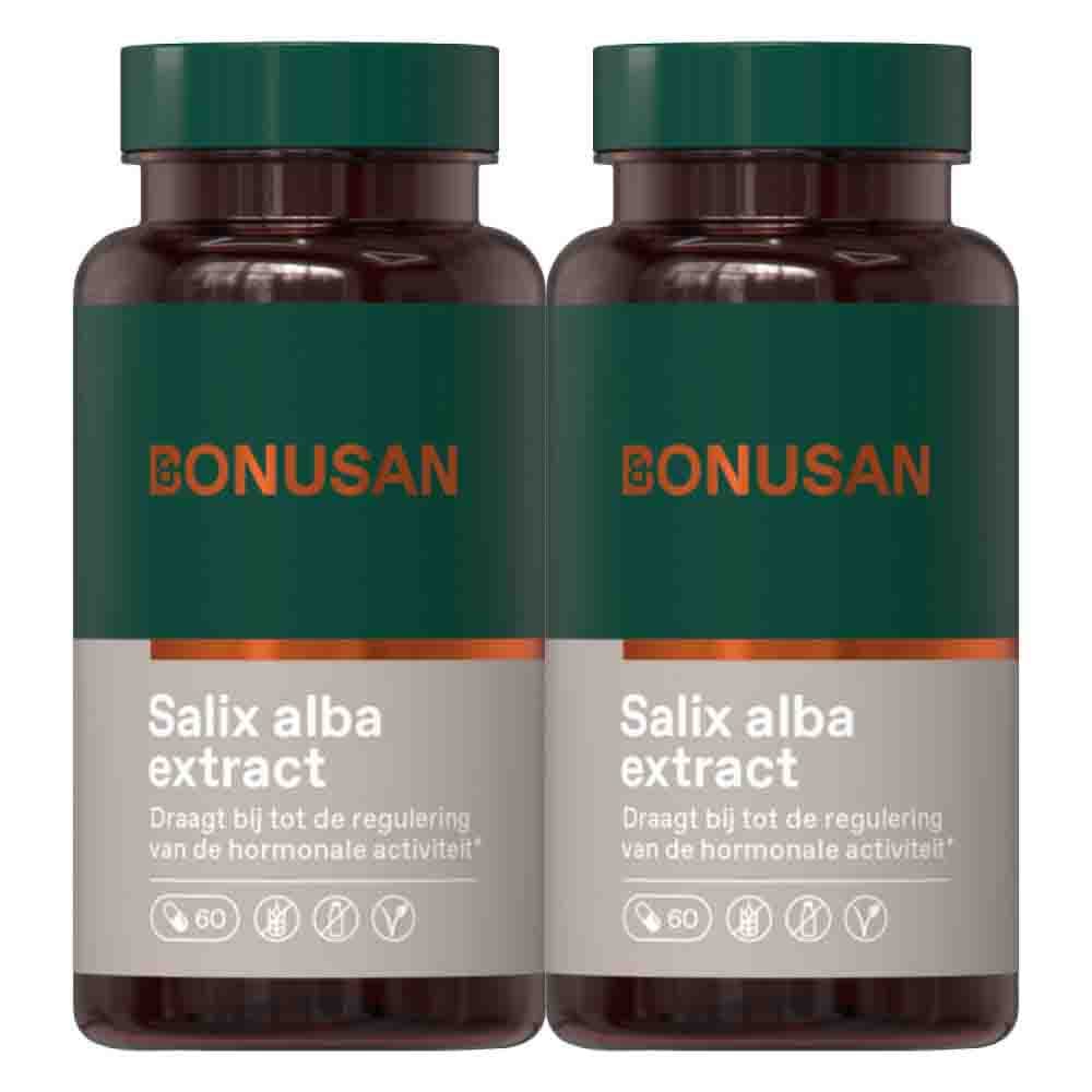 Gratis Verzending: 2x Bonusan Salix Alba Extract 60 vegacapsules