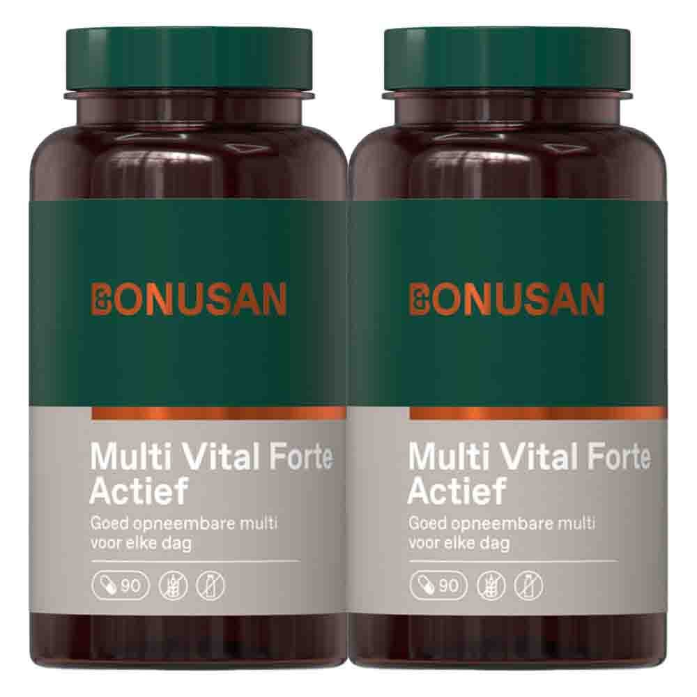 Gratis Verzending: 2x Bonusan Multi Vital Forte Actief 90 vegacapsules
