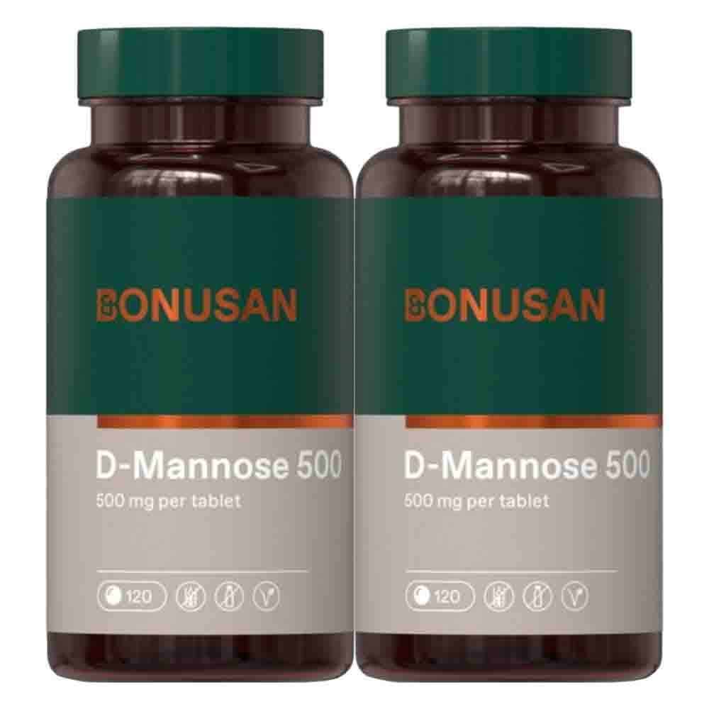 Gratis Verzending: 2x Bonusan D-Mannose 500 mg 120 tabletten
