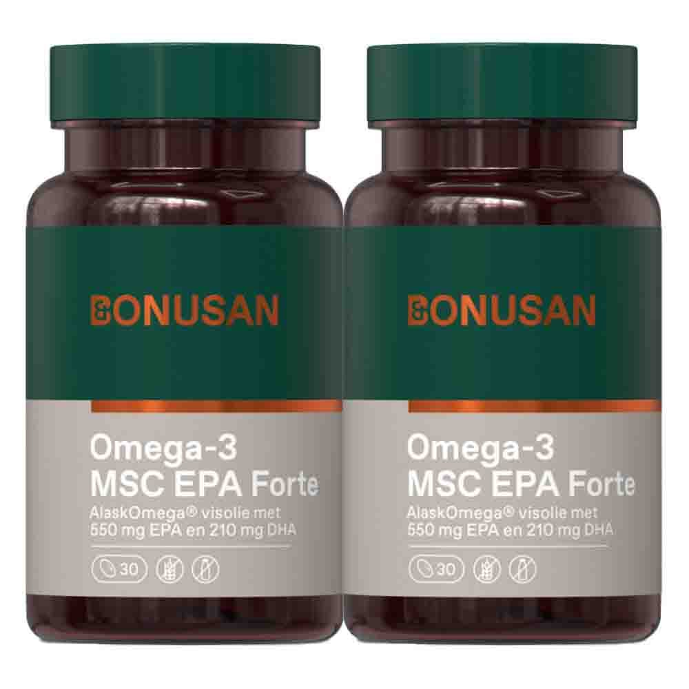 Gratis Verzending: 2x Bonusan Omega 3 MSC EPA Forte 30 softgels
