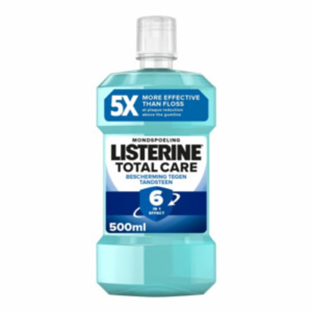 6x Listerine Total Care Bescherming Tegen Tandsteen 500 ml