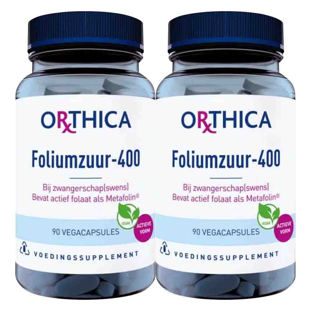 Gratis Verzending: 2x Orthica Foliumzuur-400 90 tabletten