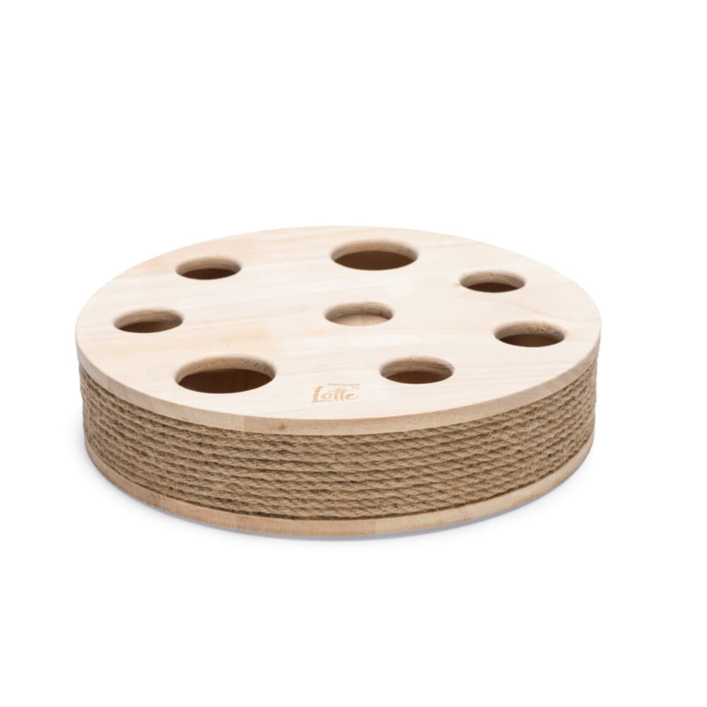 Designed by Lotte Kattenspeelgoed Raya Hout Bruin 31 x 31 x 7 cm