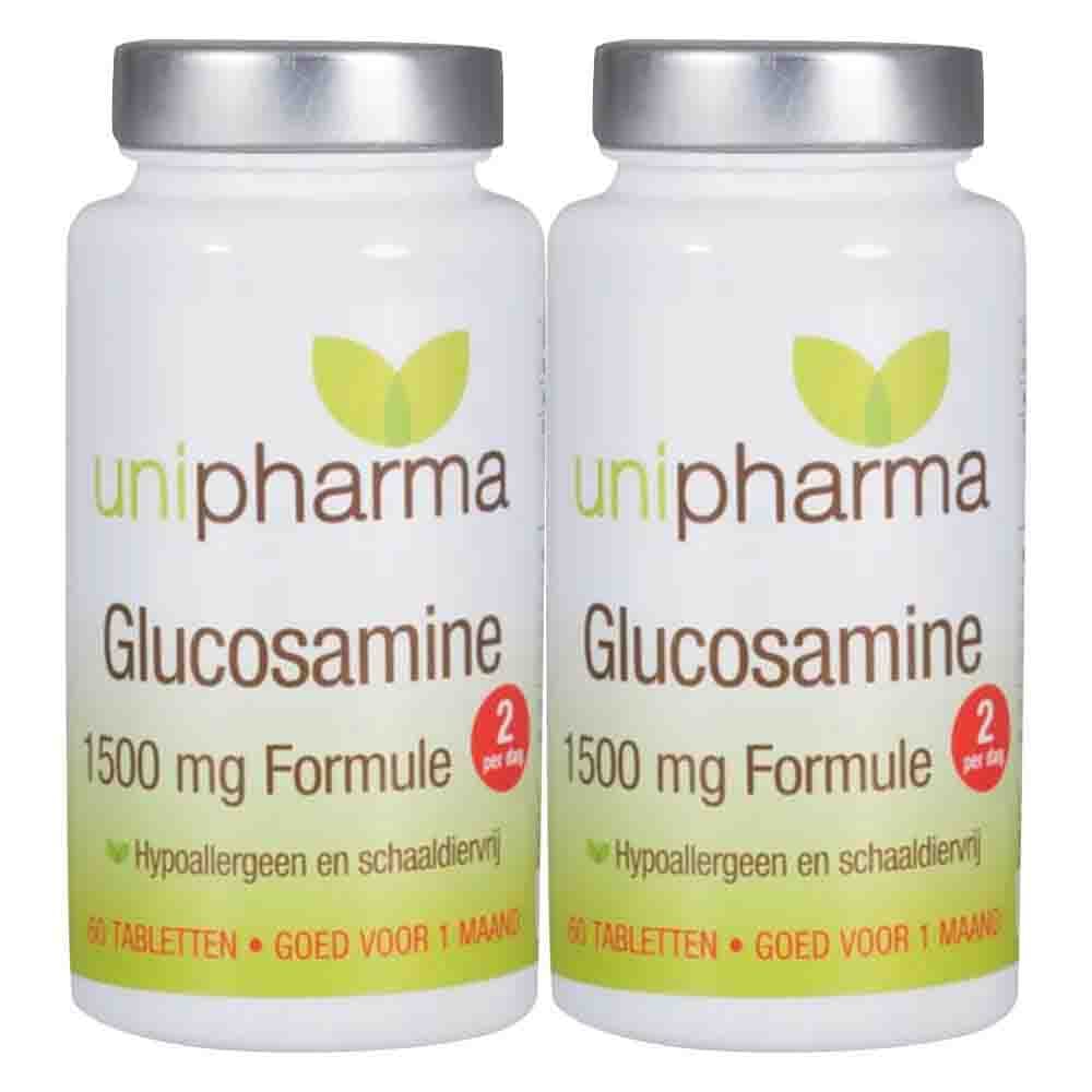 2x Unipharma Glucosamine Formule 1500mg 60 tabletten