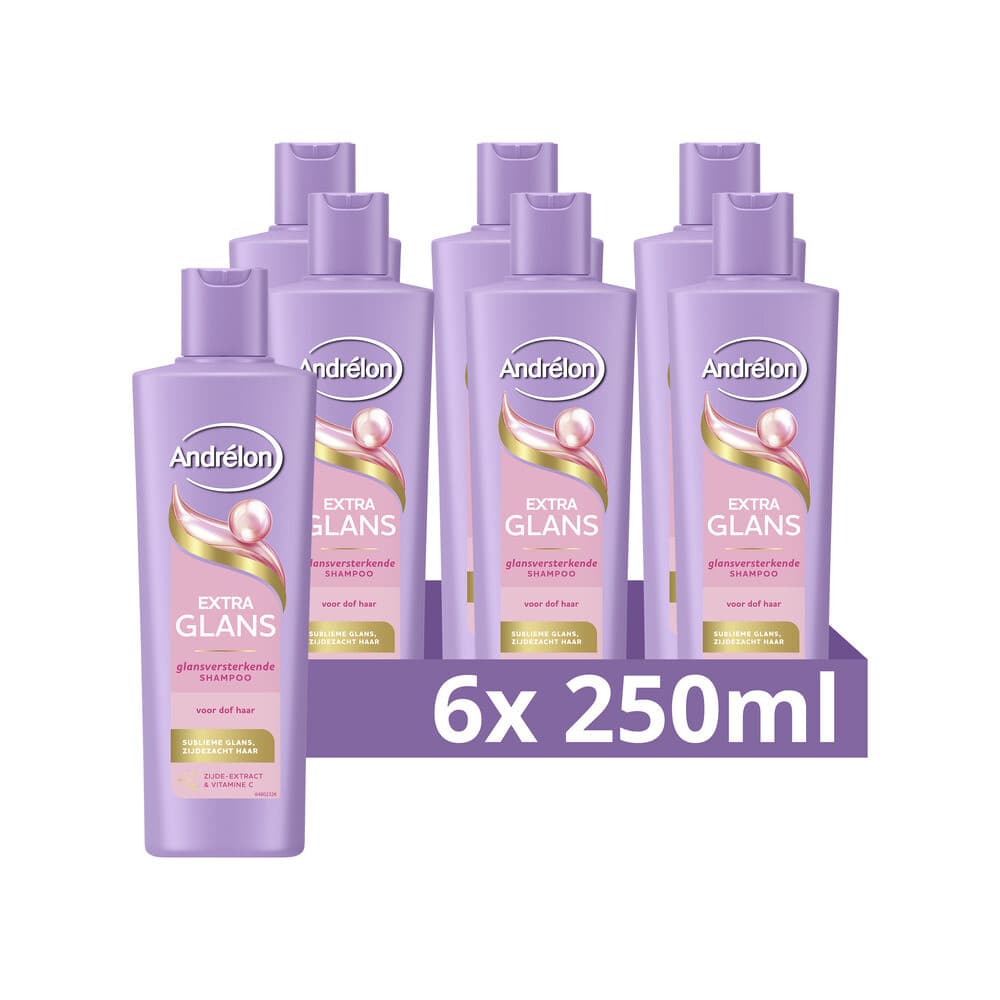 6x Andrélon Shampoo Extra Glans 250 ml