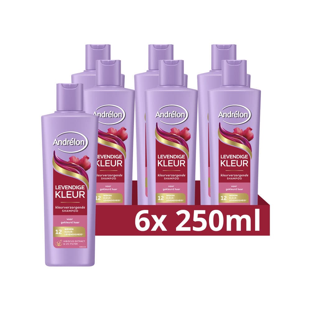 6x Andrélon Shampoo Levendige Kleur 250 ml