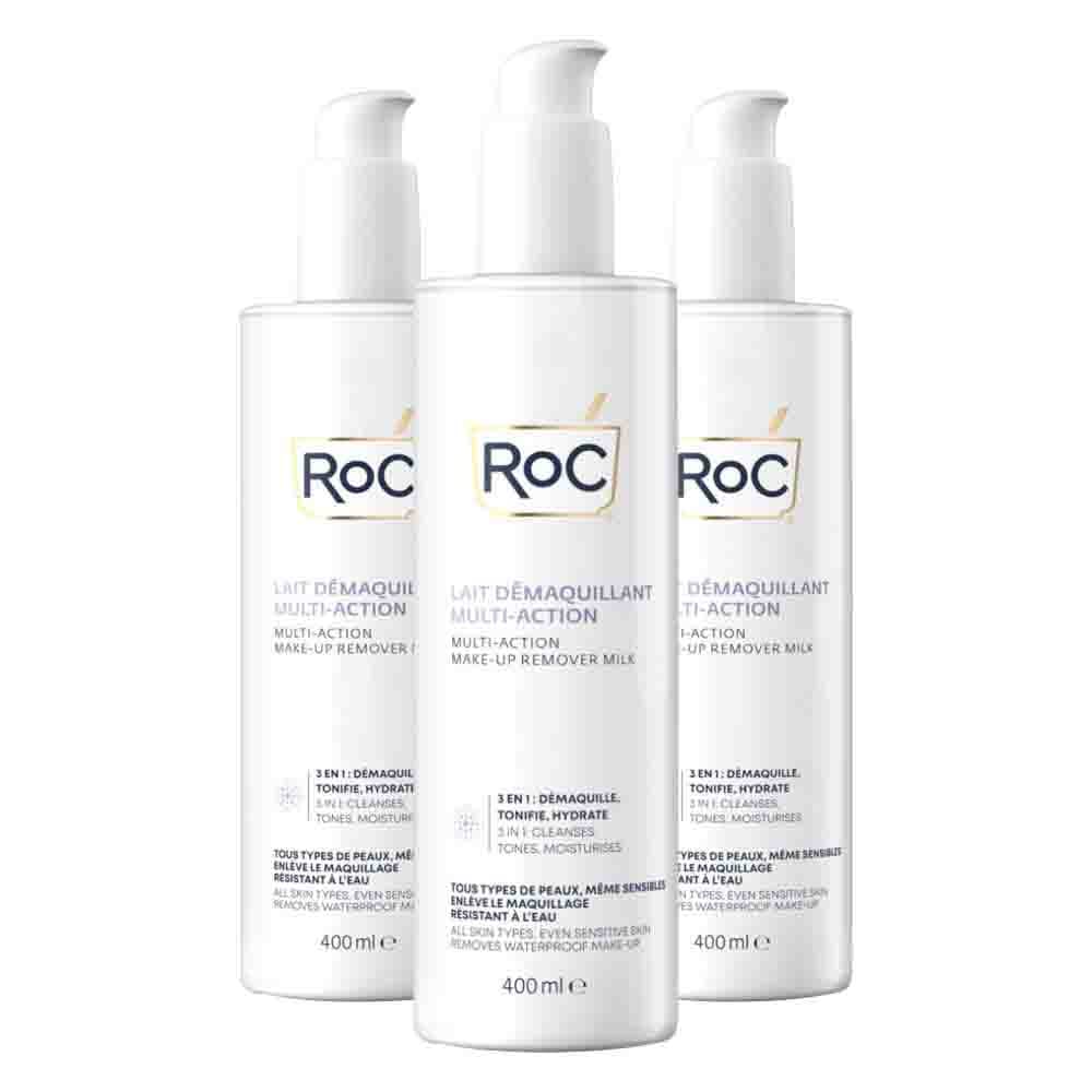 3x RoC Multi Action Make-Up Remover Melk 400 ml
