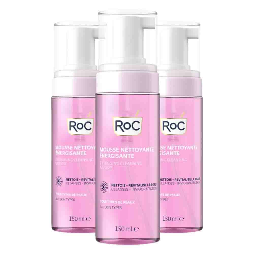 3x RoC Energising Cleansing Mousse 150 ml