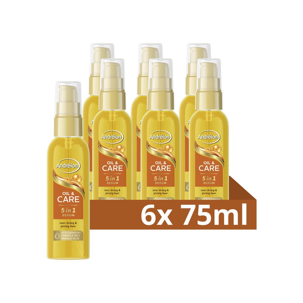 6x Andrélon Haarserum Oil&Care 75 ml