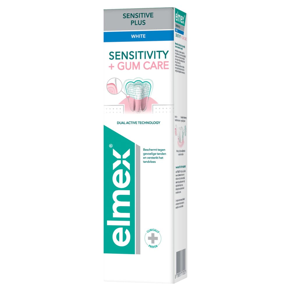 12x Elmex Tandpasta Sensitive Plus Gum Care White 75 ml