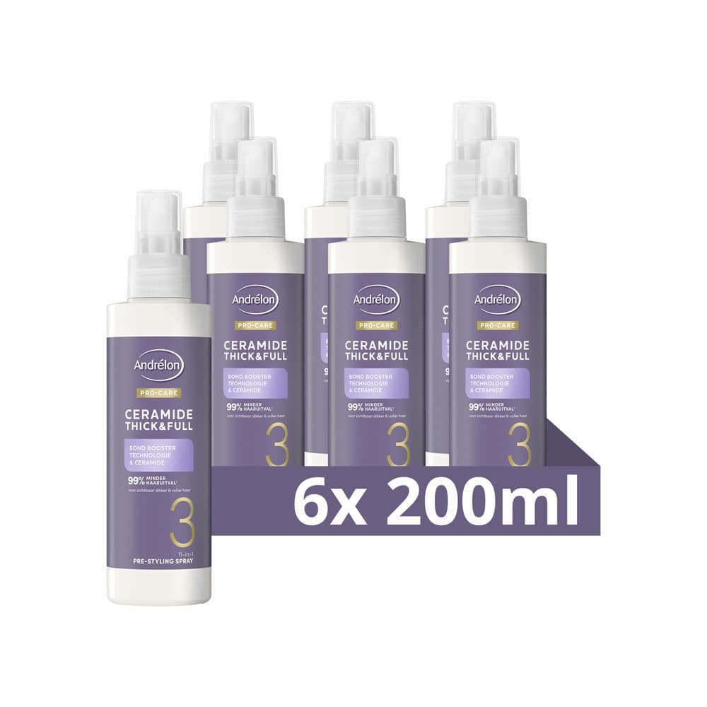 6x Andrélon Pro-Care Haarspray Ceramide Thick&Full 200 ml